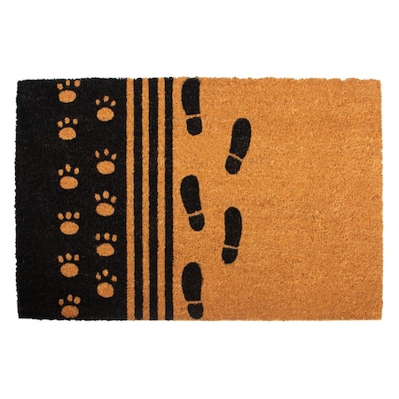 Configuracion 24 x 36 in. Mans Best Friend Rectangular Doormat Natural & Black CO2209113